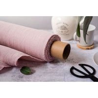 Blush Pink Linen Fabric By The Yard, Softened Medium Weight, Oeko-Tex | Etsy (US)