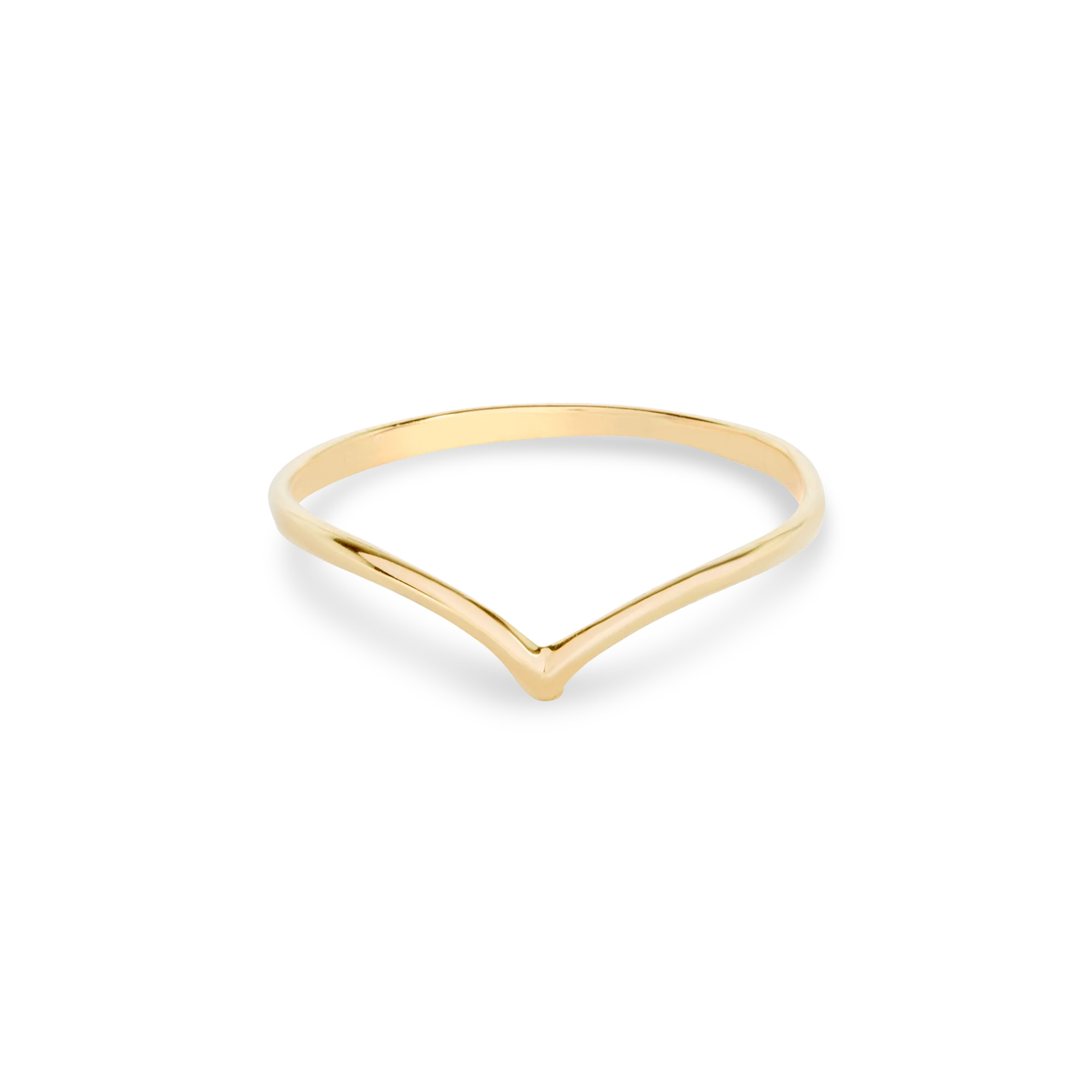 Fine Gold V Ring | Stone & Strand