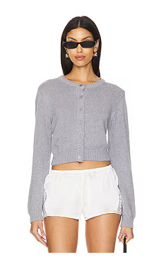 Frankies Bikinis Dudley Cotton Knit Cardigan in Rain Cloud from Revolve.com | Revolve Clothing (Global)