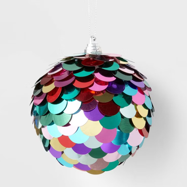 Sequined Ball Christmas Tree Ornament Rainbow - Wondershop™ | Target