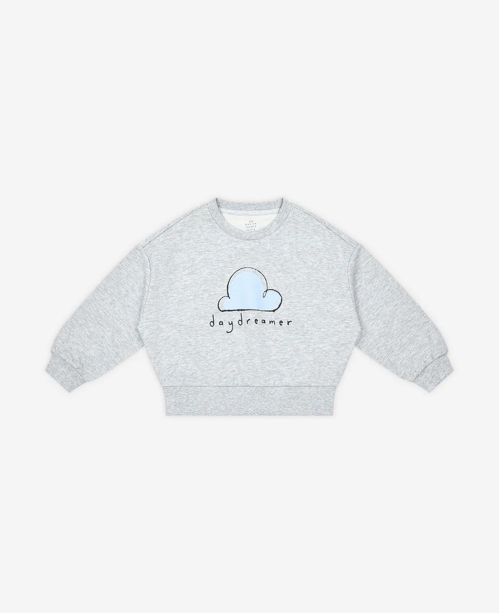Daydreamer French Terry Sweatshirt - Fog | Petite Revery