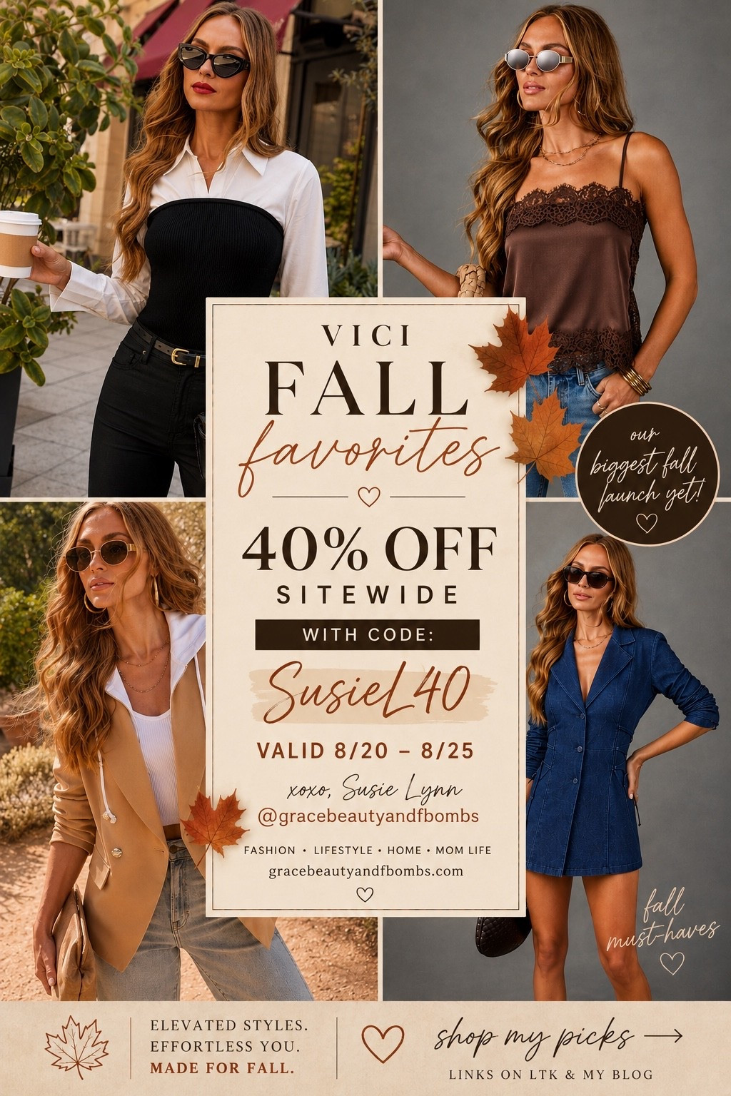 Use code SusieL40 for 40% off SITEWIDE!!! @VICI

#LTKootd #LTKSeasonal #LTKSaleAlert