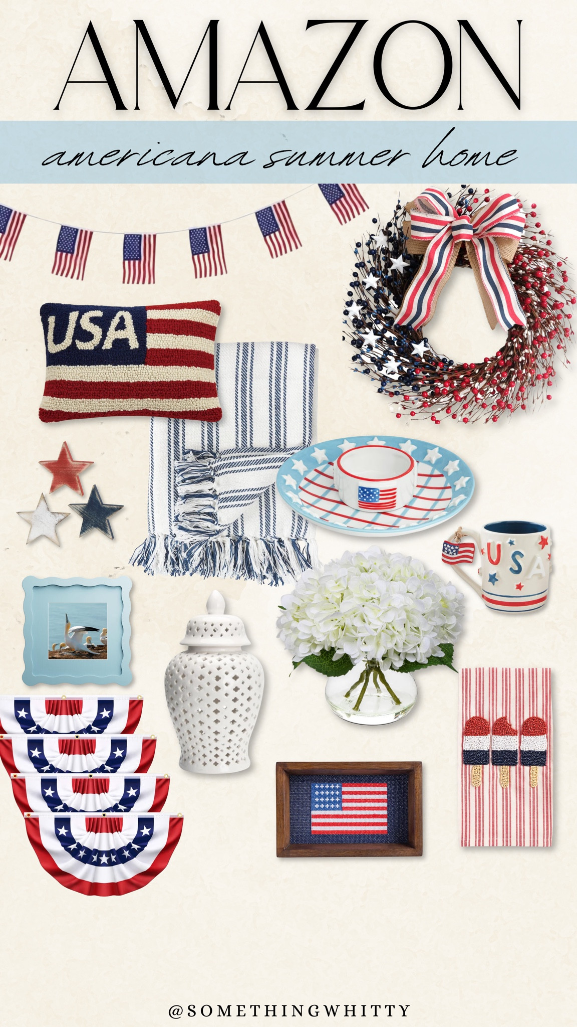 These Americana home decor items are perfect fora summer home refresh - patriotic and cozy! #fourthofjuly #memorialday #homedecor #founditonamazon #amazoncreatorfinds

#LTKSeasonal #LTKHome