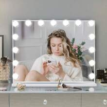 MARZTEC Hollywood Vanity Mirror With Lights Type C And USB Charging Light Up Makeup Mirror With 15 Bulbs 3 Lighting Modes Tabletop And Wall Mounted Fo | SHEIN