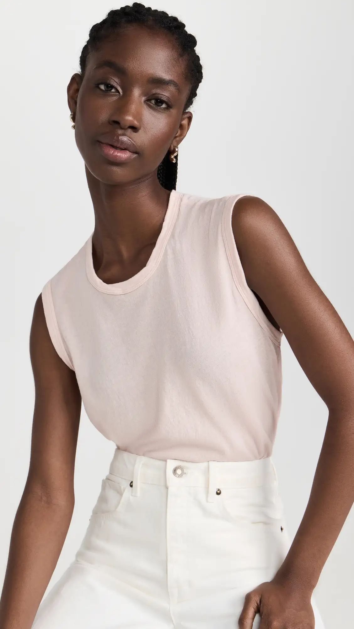 James Perse Crepe Jersey Muscle Crew | Shopbop | Shopbop