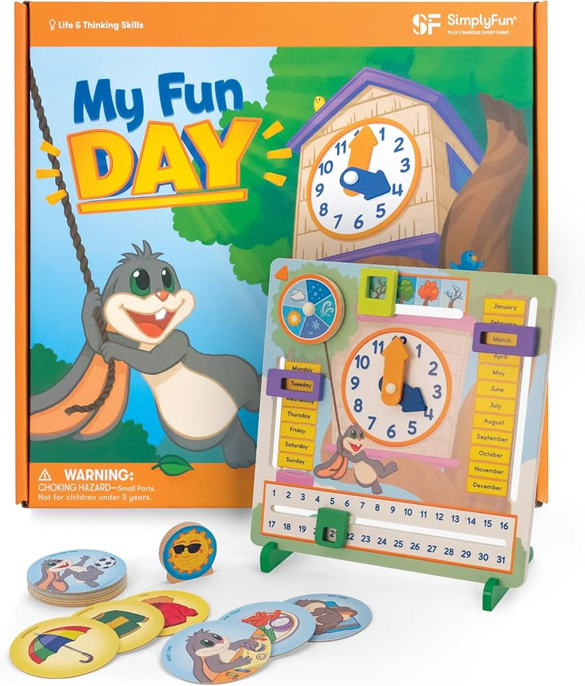 SimplyFun My Fun Day - an Engaging and Educational Activity Board- Learn About The Months, Days, ... | Amazon (US)