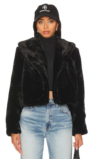 BLANKNYC Faux Fur Jacket in Black. - size XS | Revolve Clothing (Global)