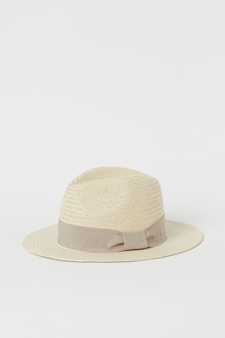 Straw Hat with Grosgrain Band | H&M (US + CA)