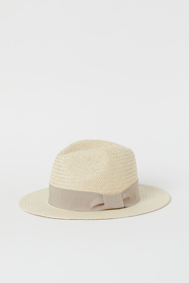 Strooien hoed met geribde band | H&M (DE, AT, CH, NL, FI)