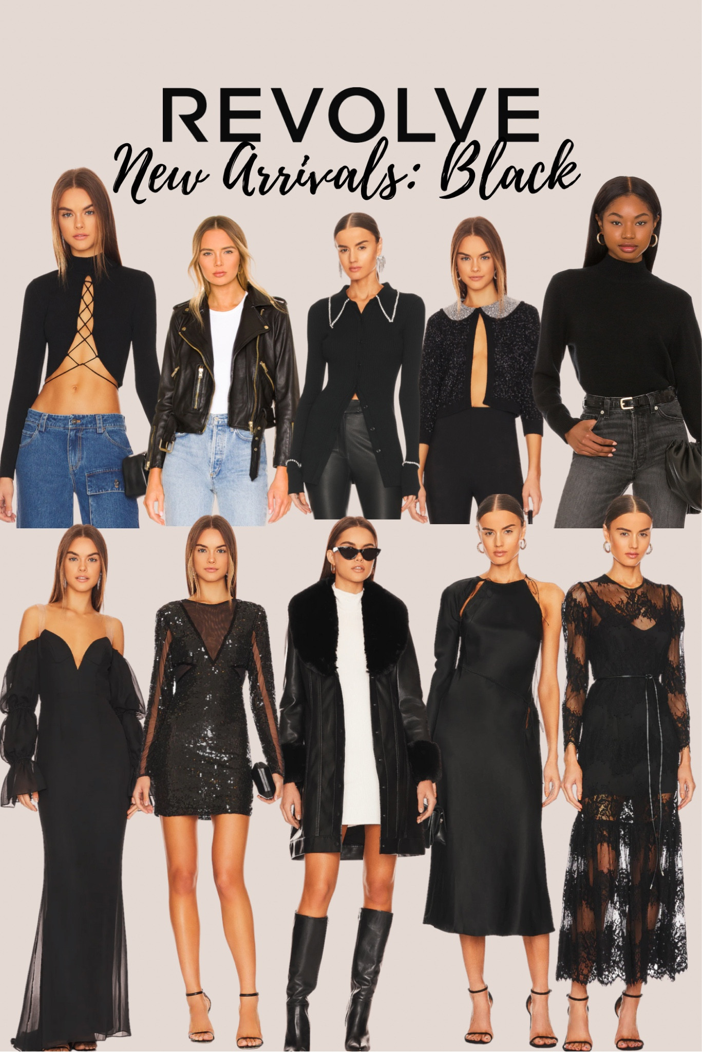 New arrivals from revolve! ALL BLACK 🖤 I am loving all of the new looks from Alice + Olivia; their gowns, cardigans, and faux fur coats are beautiful! Also loving the all saints moto jacket with gold detailing 

#LTKHoliday #LTKstyletip #LTKSeasonal