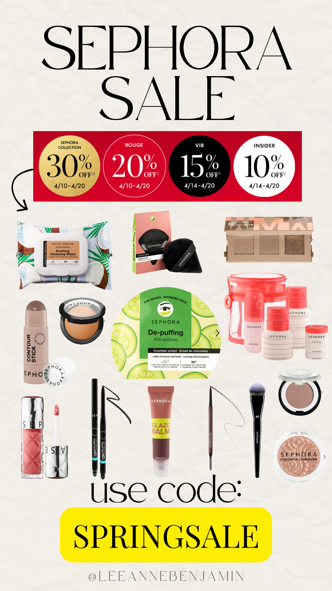 30% off the sephora collection today! Use code: SPRINGSALE! 

 #LTKselfcare #LTKSaleAlert #LTKBeauty