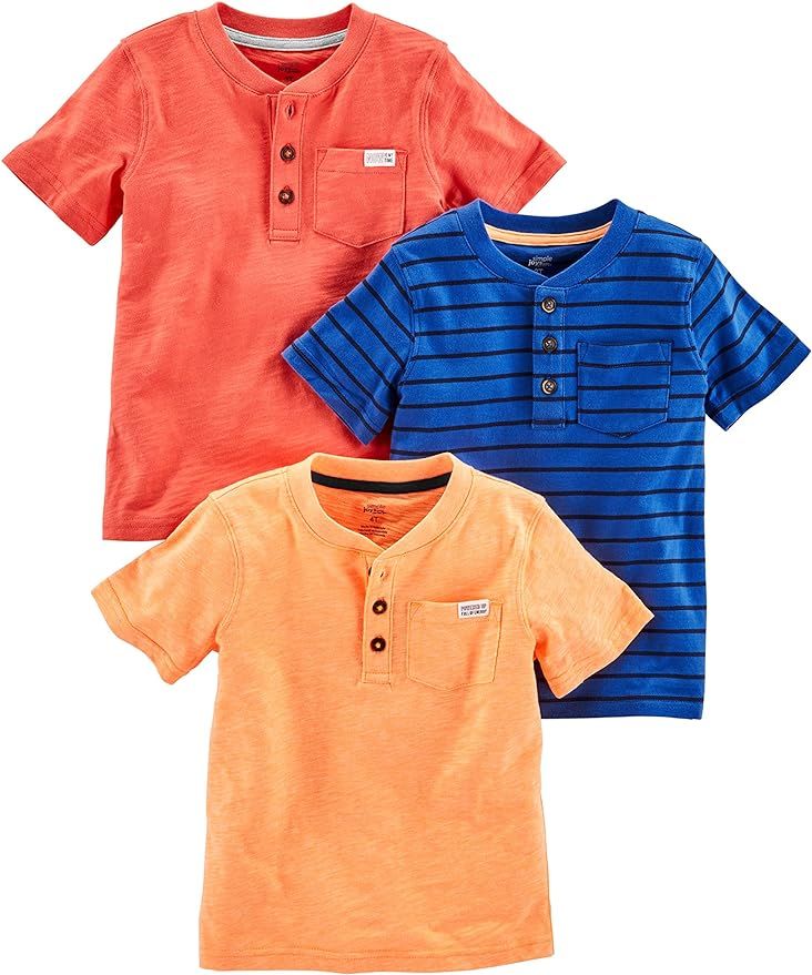 Simple Joys by Carter's Boys' 3-Pack Short-Sleeve Pocket Henley Tee Shirt | Amazon (US)