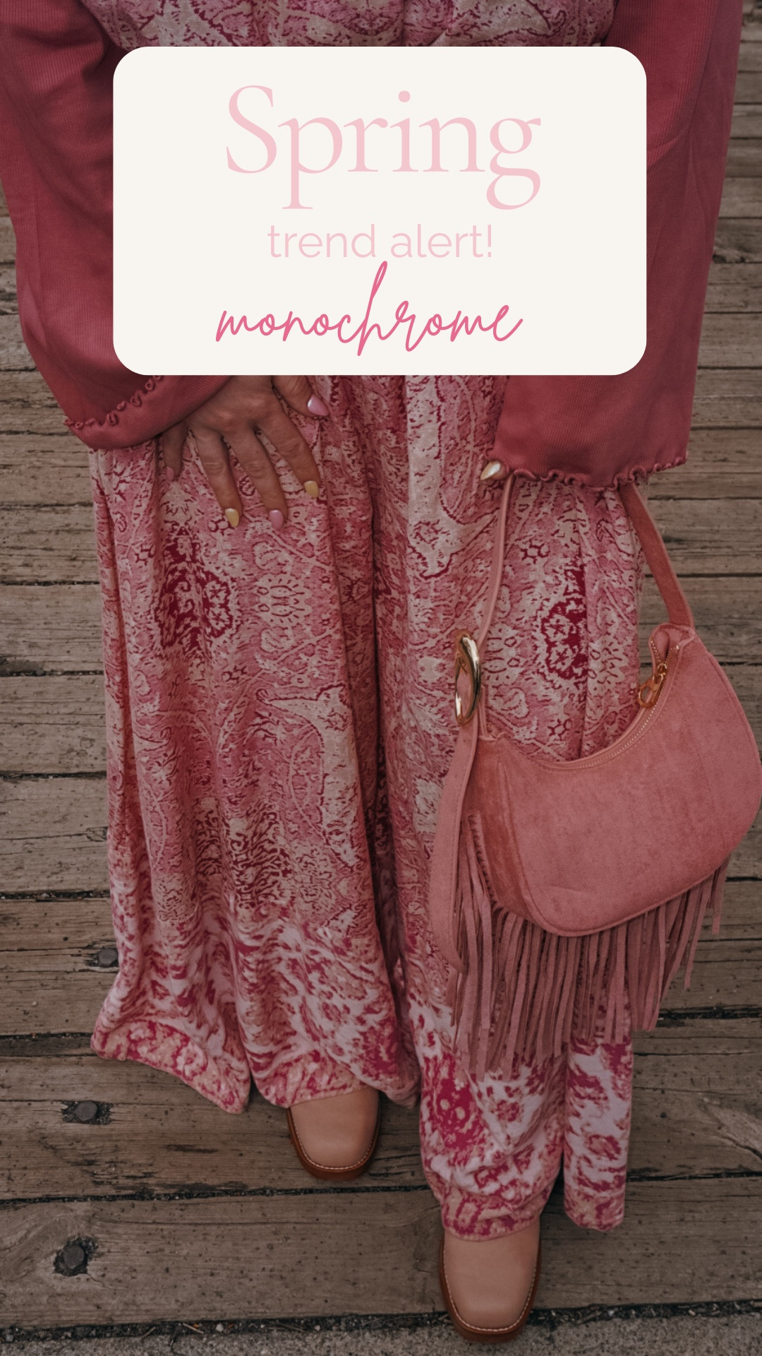 Spring trend alert! Monochrome. Rocking the pink Frye boots in this cute pink monochrome outfit. 💕💕

#LTKootd #LTKvlog #LTKgrwm