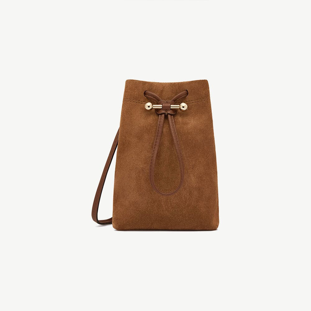 Osette Midi Pouch - Tan Suede | Strathberry | Strathberry