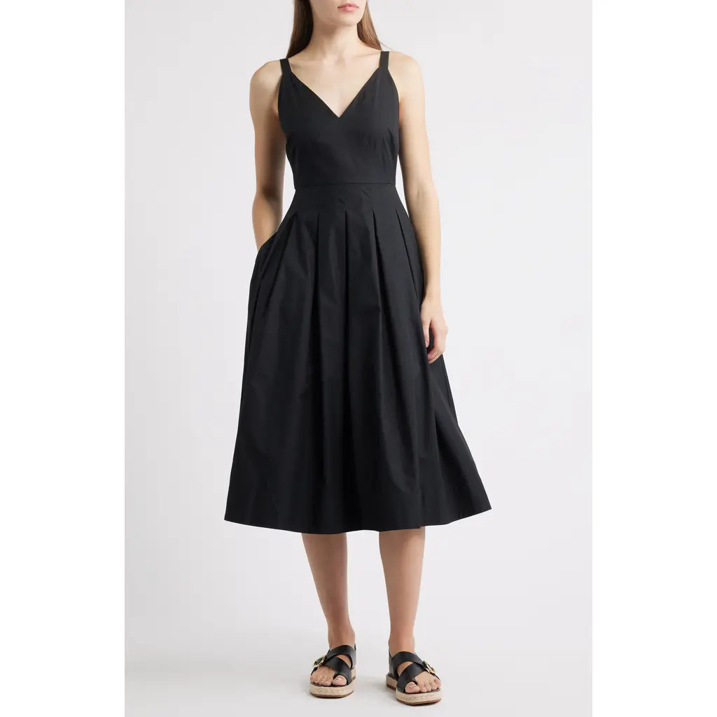 Alex Mill Abby Cotton Poplin Dress in Rich Black at Nordstrom Rack, Size Small | Nordstrom Rack