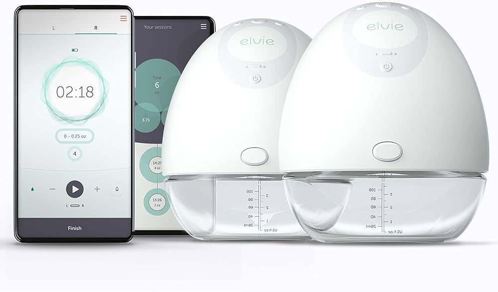 Elvie Breast Pump - Double, Wearable Breast Pump with App - The Smallest, Quietest Electric Breas... | Amazon (US)