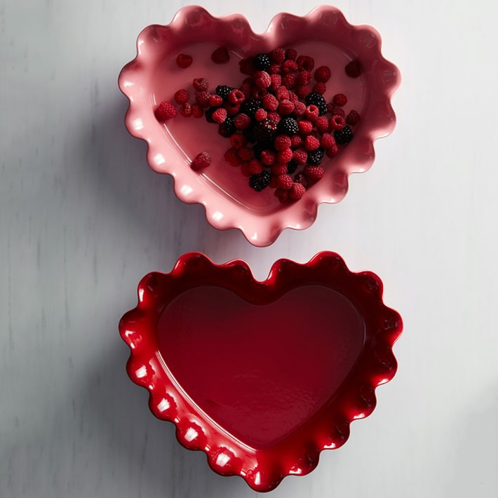 Emile Henry French Ceramic Ruffled Heart Dish | Williams-Sonoma