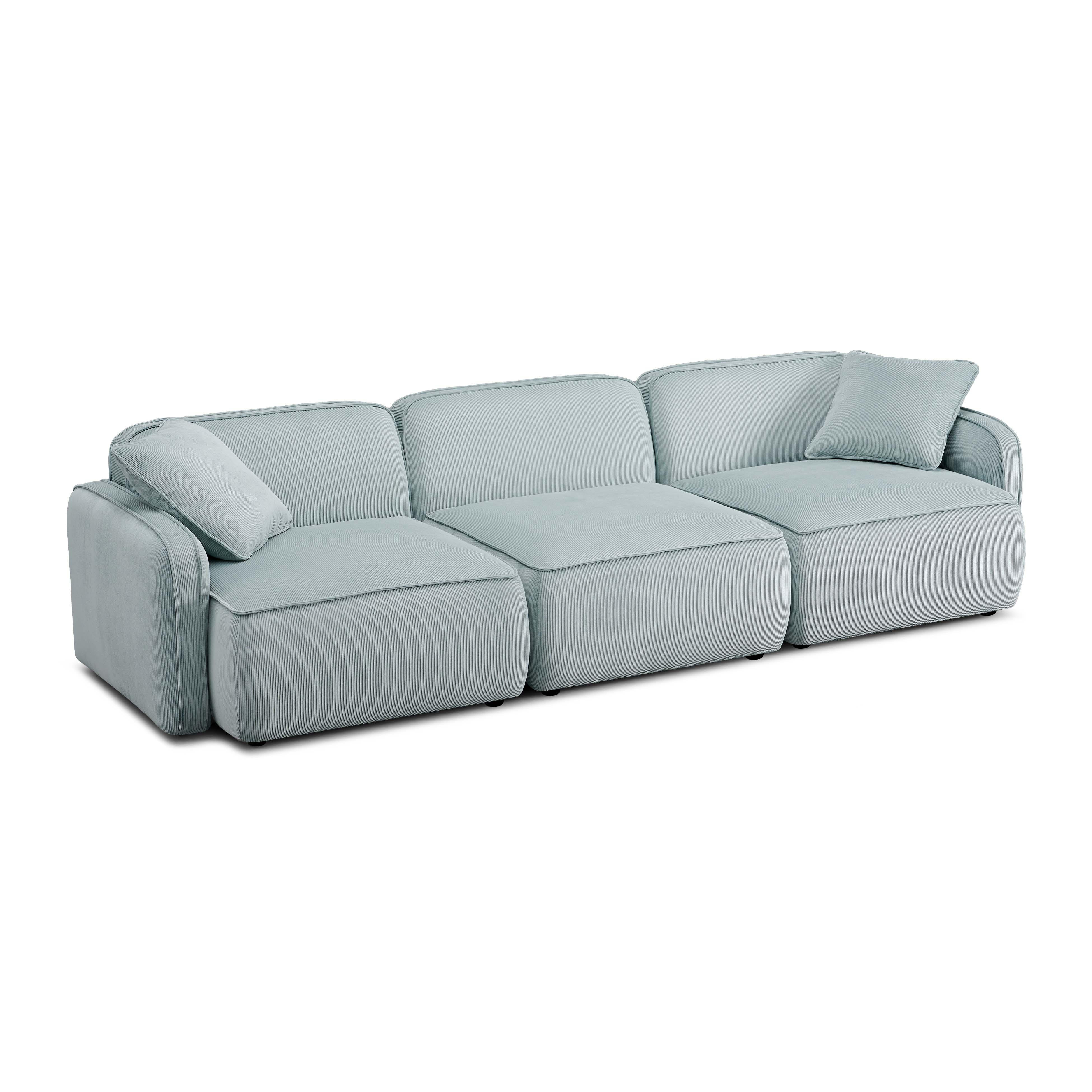 Travie 112" Performance Corduroy Velvet Modular Sofa | TOV Furniture