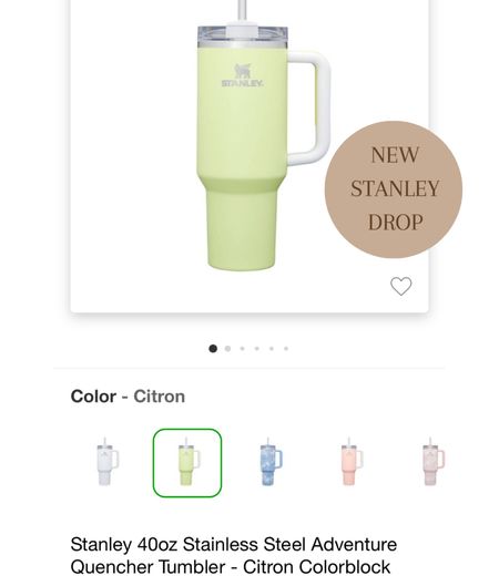 Run to Target!! 🏃‍♀️ New Stanley drop in the prettiest colors! I ordered the citron. You can schedule a pick up or ship it! Target find, Stanley tumblers 

#LTKunder50 #LTKFind #LTKfamily