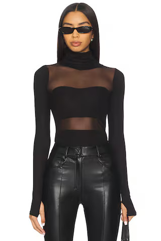 Michael Lauren Rem Long Sleeve Fitted Turtleneck Top in Black from Revolve.com | Revolve Clothing (Global)