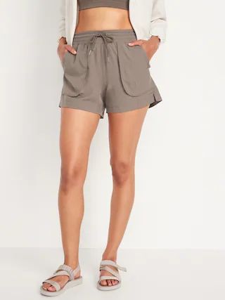 High-Waisted StretchTech Pocket Shorts for Women - 4-inch inseam | Old Navy (US)