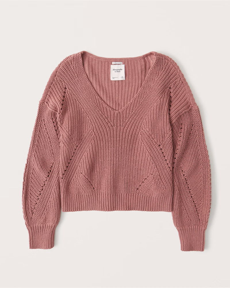 Slouchy V-Neck Sweater | Abercrombie & Fitch (US)