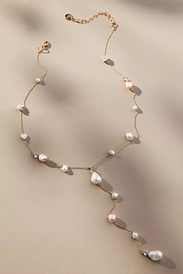 Y-Shaped Pearl Chain Necklace | Anthropologie (US)