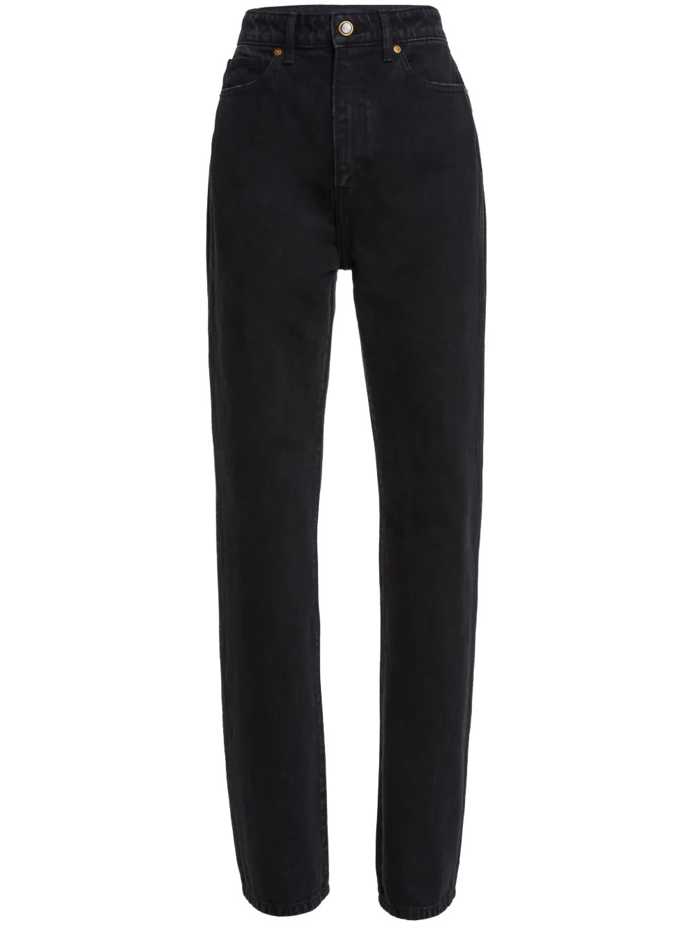 KHAITE Danielle straight-leg Jeans | Black | FARFETCH | Farfetch Global