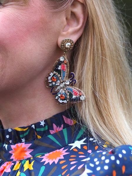 Statement earrings. Butterfly earrings. Boden statement earrings  

#LTKeurope #LTKHoliday #LTKSeasonal