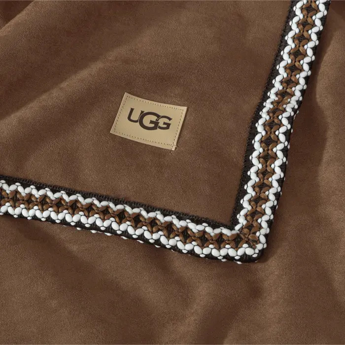 UGG® Kirkwood Braid Trim Throw Blanket | Nordstrom | Nordstrom