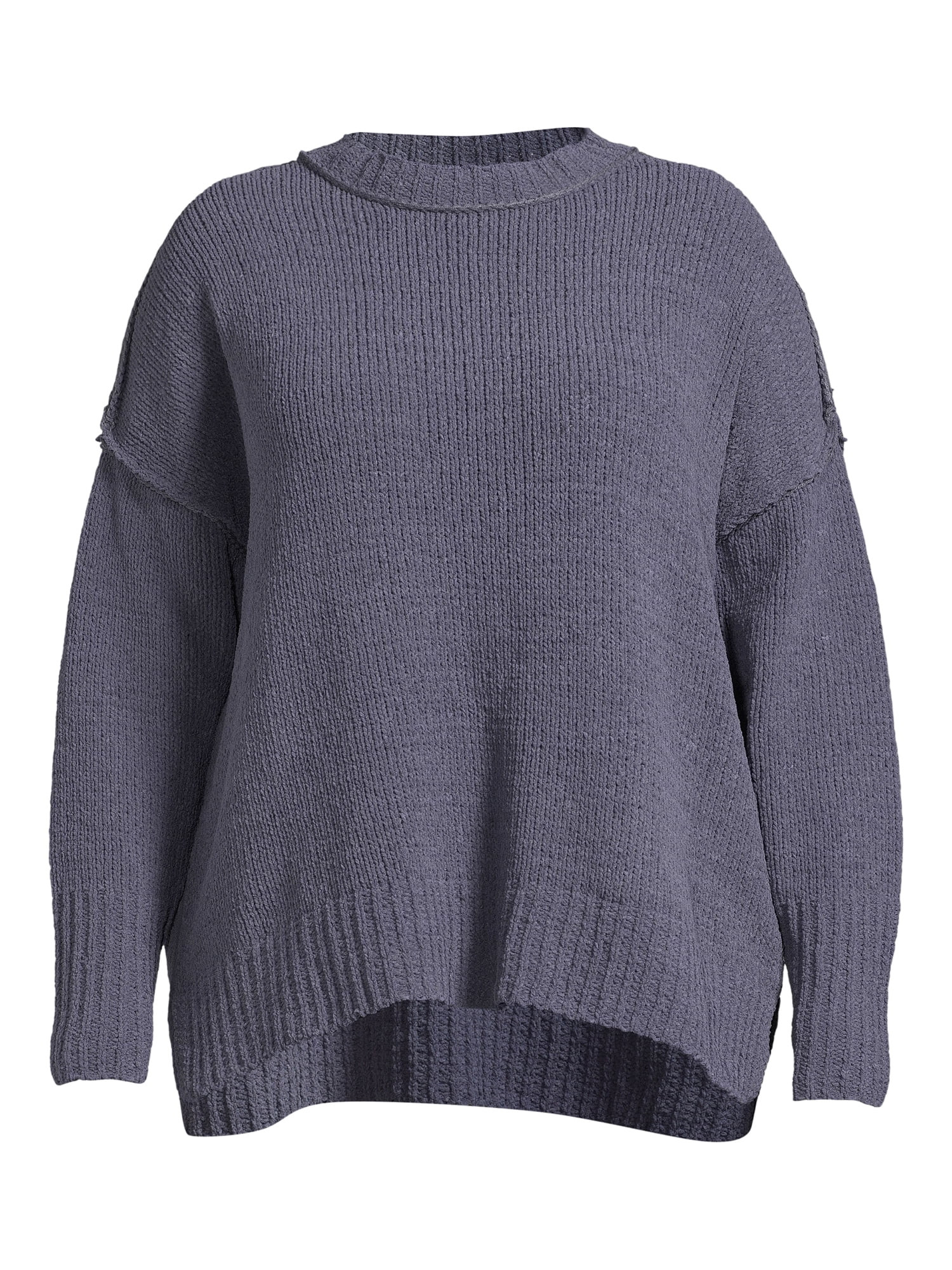 Terra & Sky Women's Plus Size Chenille Crewneck Sweater - Walmart.com | Walmart (US)