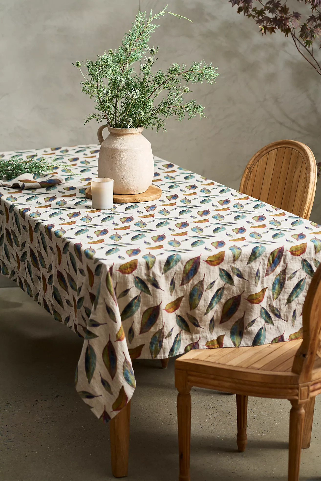Fall Foliage Linen Tablecloth | Anthropologie (US)
