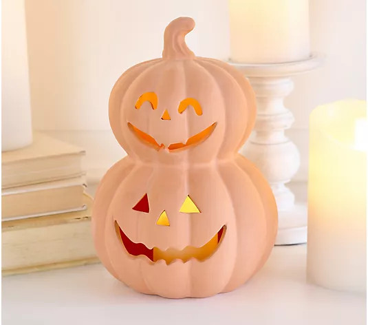 Home Reflections 8.5" In/Outdoor Lit Jack-O-Lantern | QVC