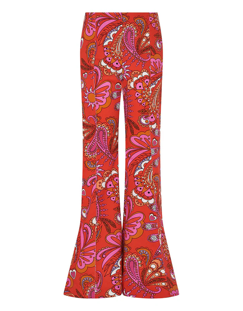 Morgan Twill Trouser in Rhapsody Red | Over The Moon