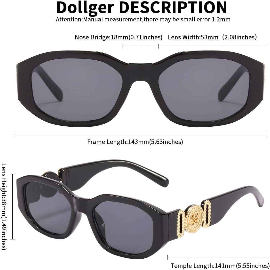 Dollger Rectangle Sunglasses for Women Trendy Irregular Luxury Design Small Sunglasses UV Protect... | Amazon (US)