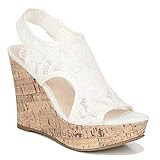 Fergie Womens Vandalia White Strappy Sandals 5 M | Amazon (US)