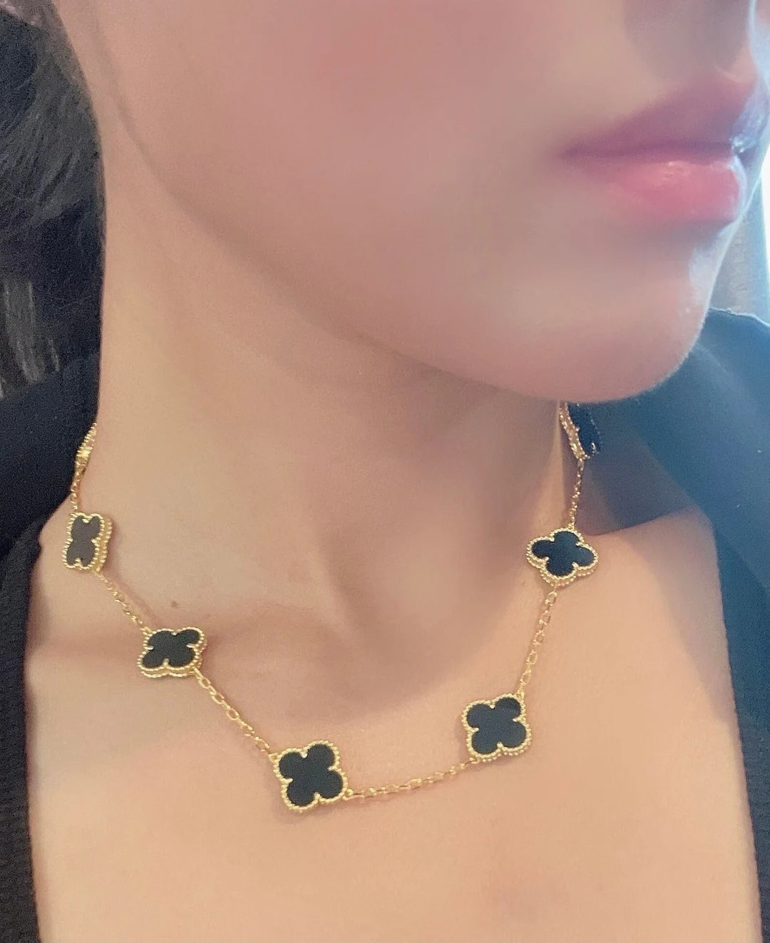 High Quality 18k Gold Plated 925 Sterling Silver Ten Clover Necklace, 10 Clovers, Mother of Pearl... | Etsy (US)