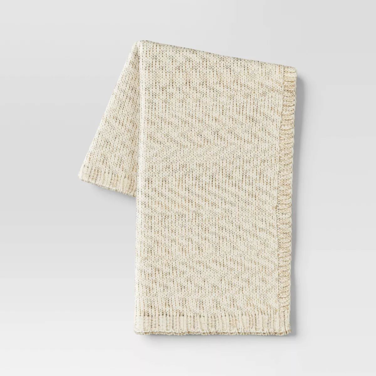 Metallic Knit Throw Blanket Ivory - Threshold™ | Target