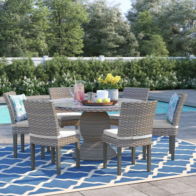 Rochford Round 6 - Person 60" Long Dining Set with Cushions | Wayfair North America