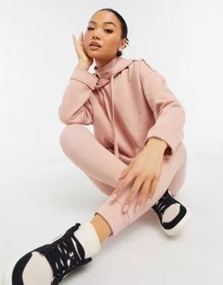 Noisy May Petite sweatpants co-ord in pink | ASOS (Global)