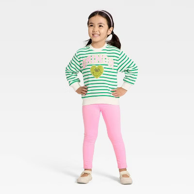 Toddler Girls' 2pc The Grinch Christmas Fleece Sweatshirt and Pants Set - Pink/Green 5T | Target