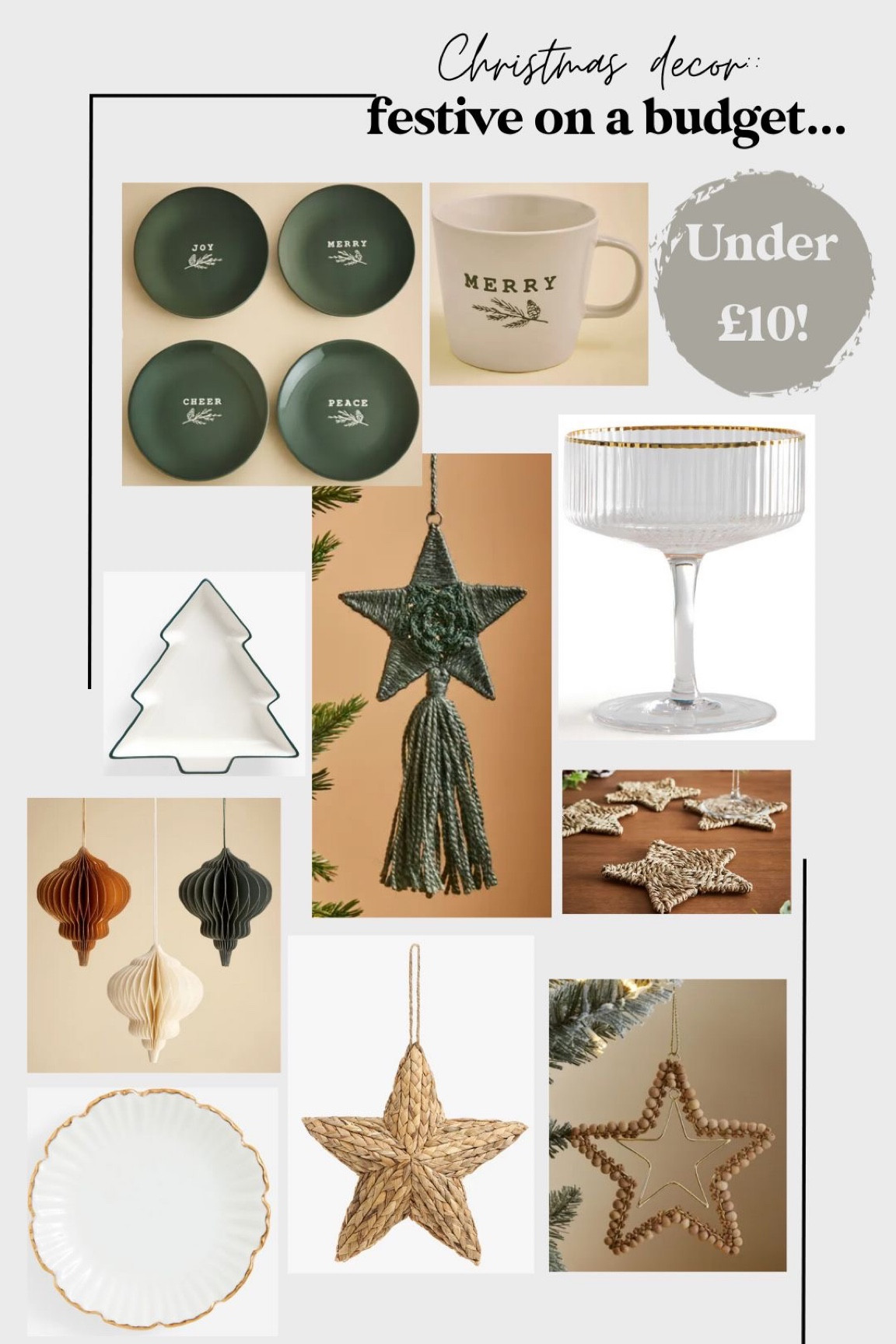 Christmas decor on a budget: under £10 🎄 #Christmasdecor 

#LTKGiftGuide #LTKHoliday #LTKSeasonal