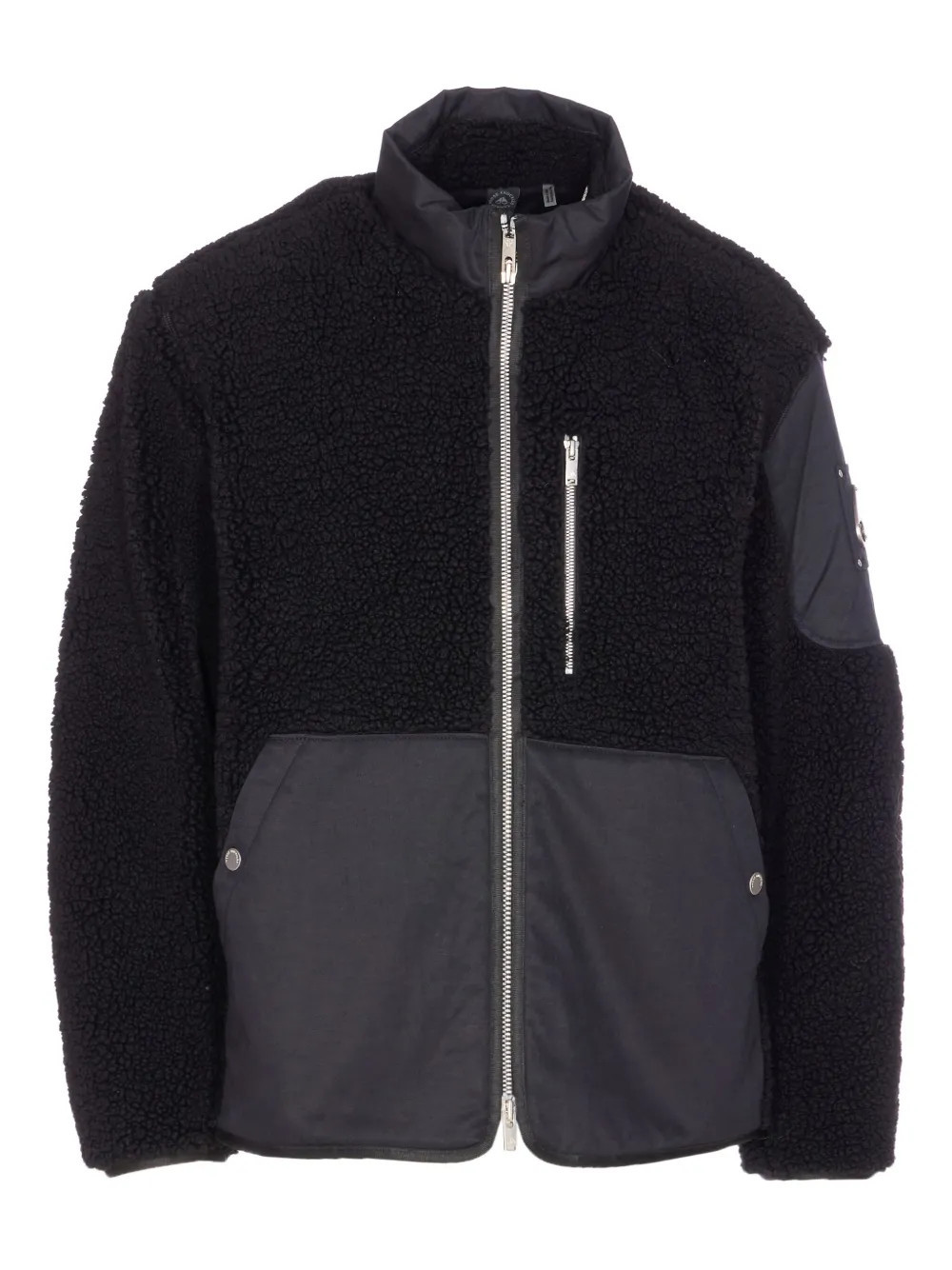 Moose Knuckles patch-pocket fleece jacket - Black | Farfetch Global