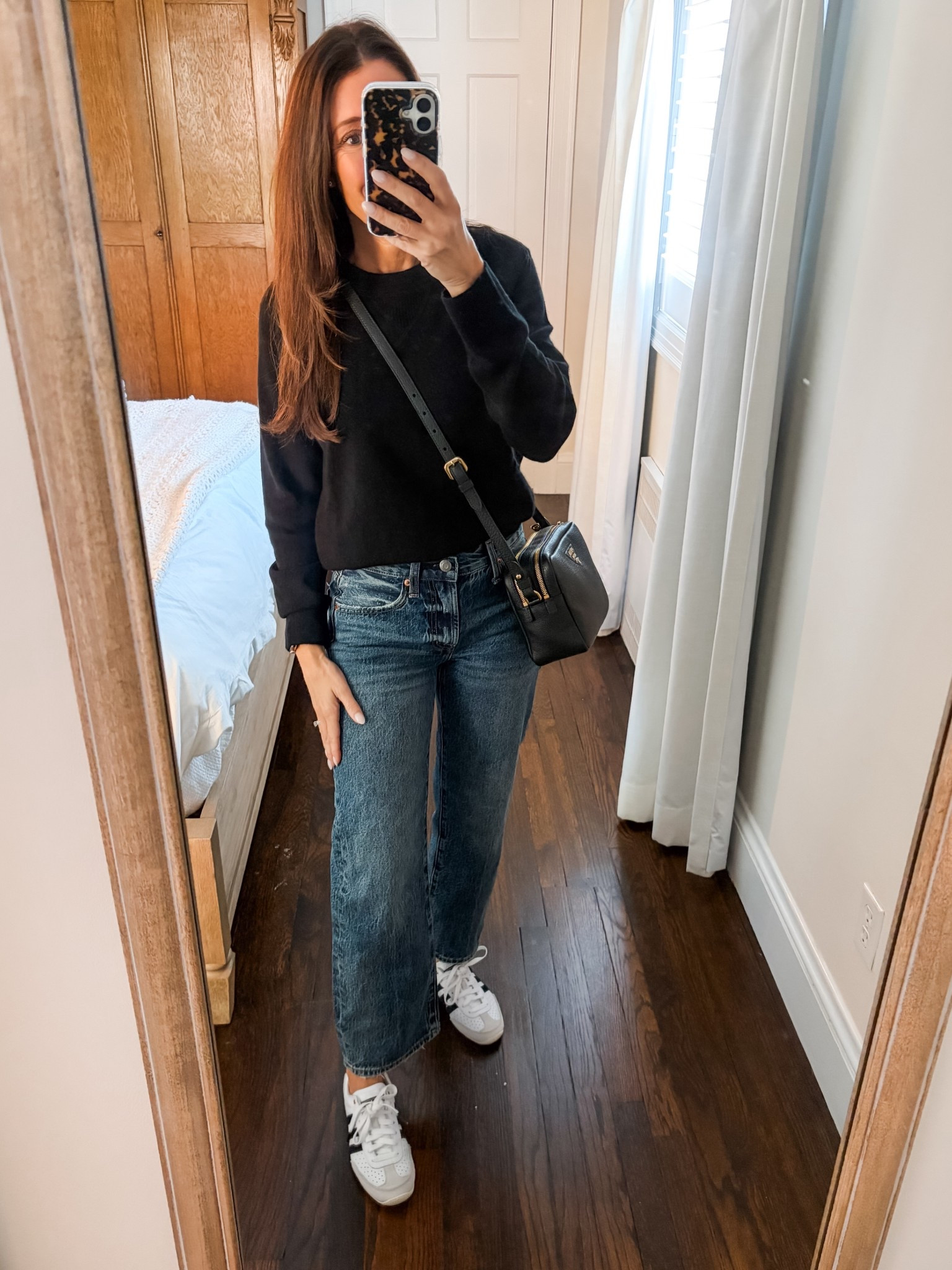 Weekend outfit.  Causal outfit.  These adidas Japan sneakers are true to size and a great alternative to sambas.  I think they are more comfortable, too.  The jeans are $$ but great quality, I sized down.  Sweater is a great deal and I sized up!


#LTKOver40 #LTKShoeCrush #LTKPetite
