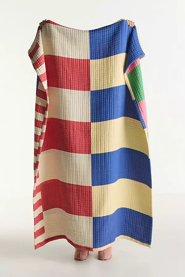 Damson Madder Cotton Printed Throw | Anthropologie (US)