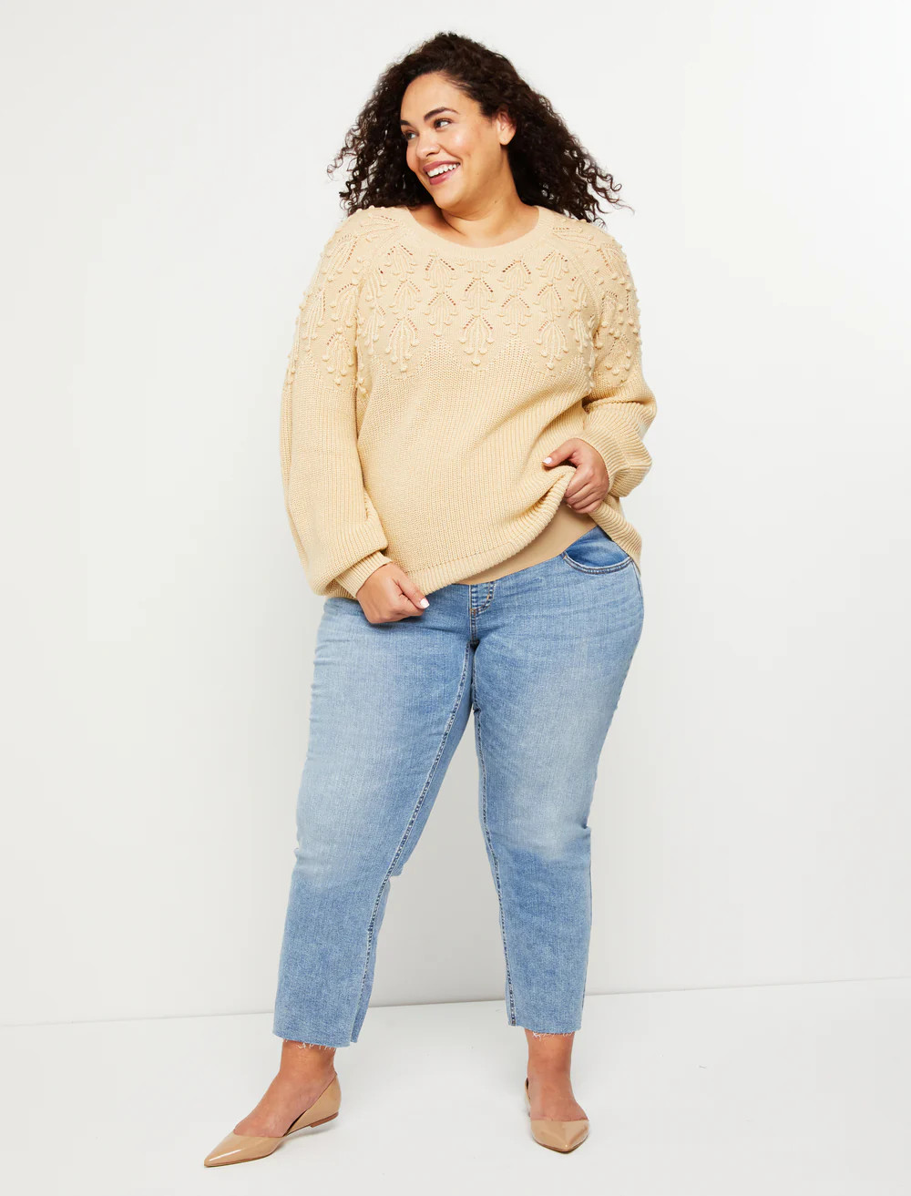 Plus Size Secret Fit Belly Straight Leg Maternity Jeans | Motherhood Maternity