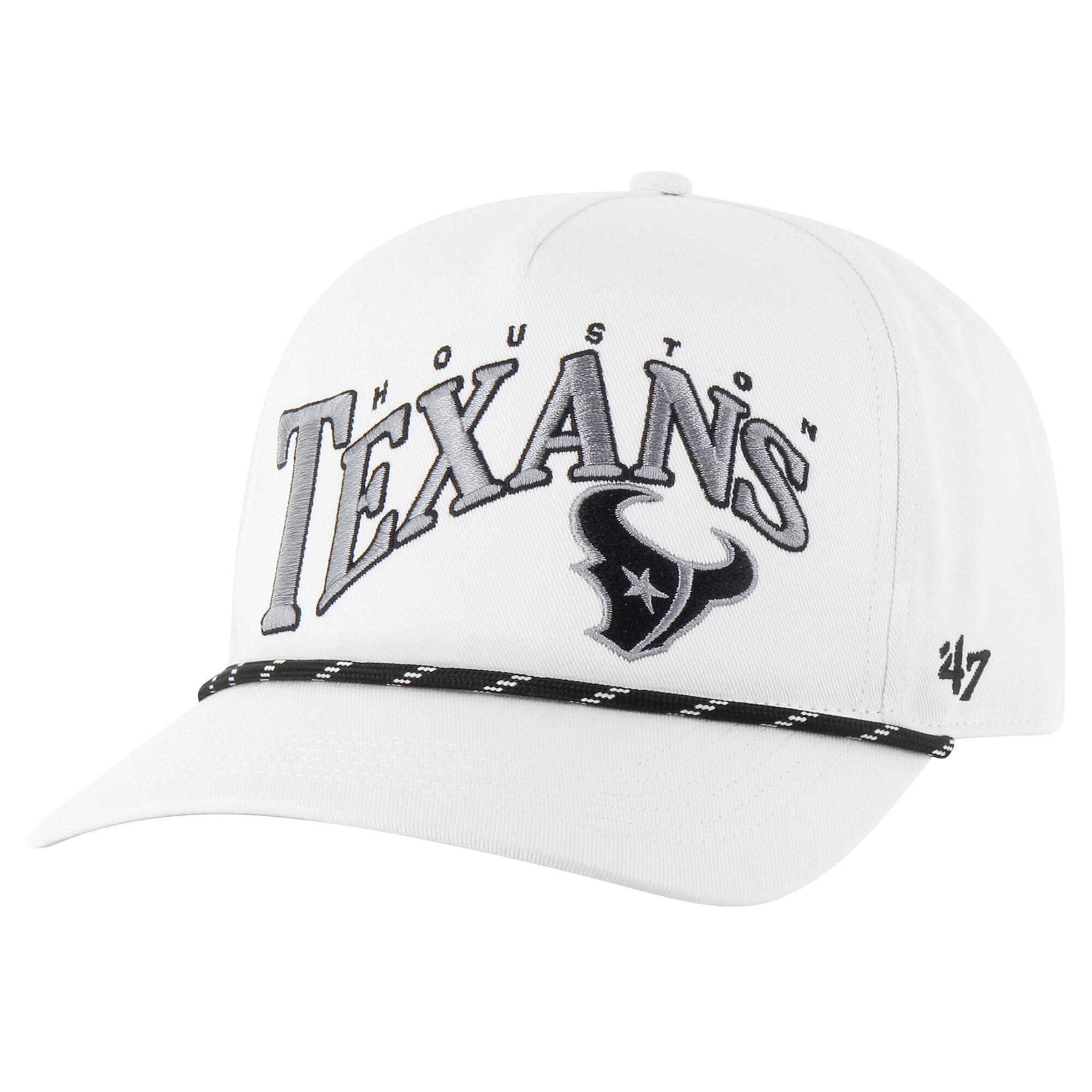Men's Houston Texans '47 White Wave Speckle Hitch Rope Adjustable Hat | NFL Shop