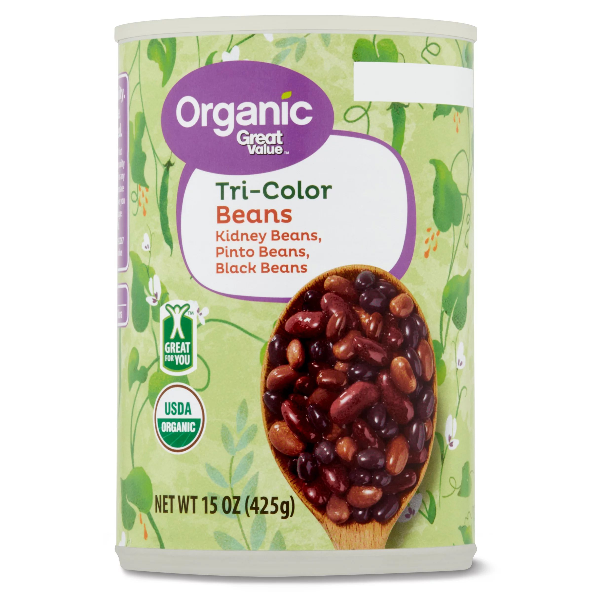 Great Value Organic Tri-Bean Blend, 15 oz | Walmart (US)