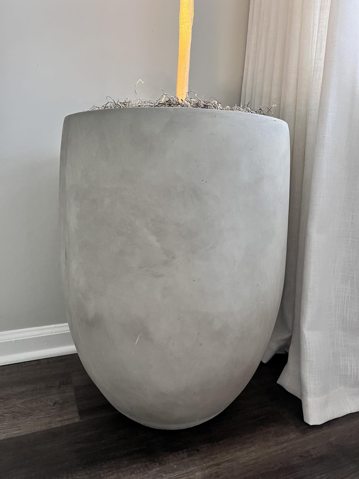 Kante 21.7" H Weathered Concrete Tall Planter, Large Outdoor Indoor Decorative Pot with Drainage ... | Amazon (US)