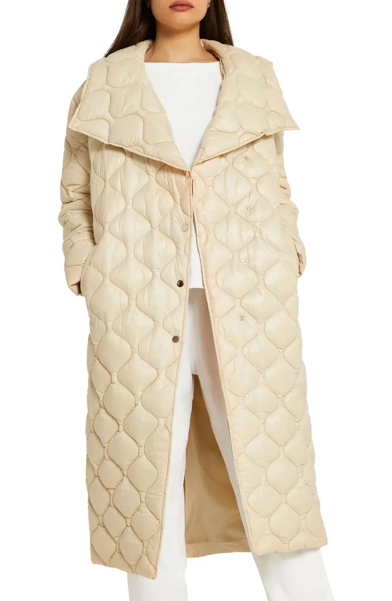 River Island Onion Quilted Puffer Coat | Nordstrom | Nordstrom